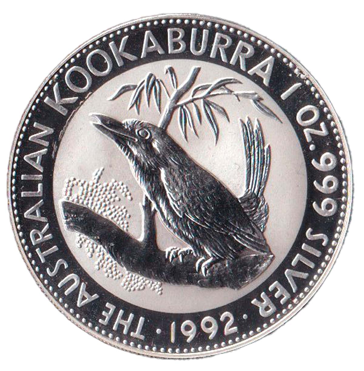 1992 AUSTRALIA Kookaburra Argento Oncia Fdc