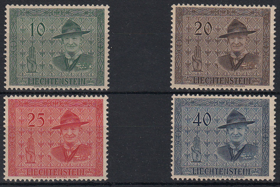 1953 Effigie di Lord Baden Powell 4 Valori Integri Unificato 277-80