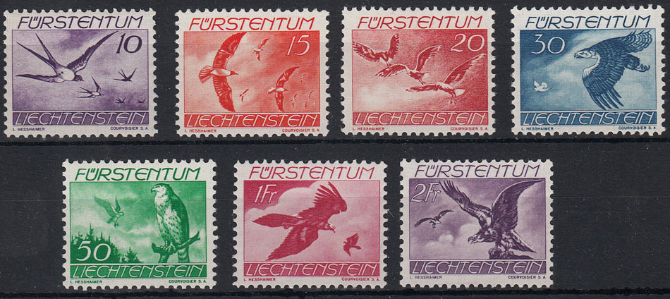 1939 Posta Aerea Volatili Diversi 7 Valori Integri Unificato A17-23 Integri