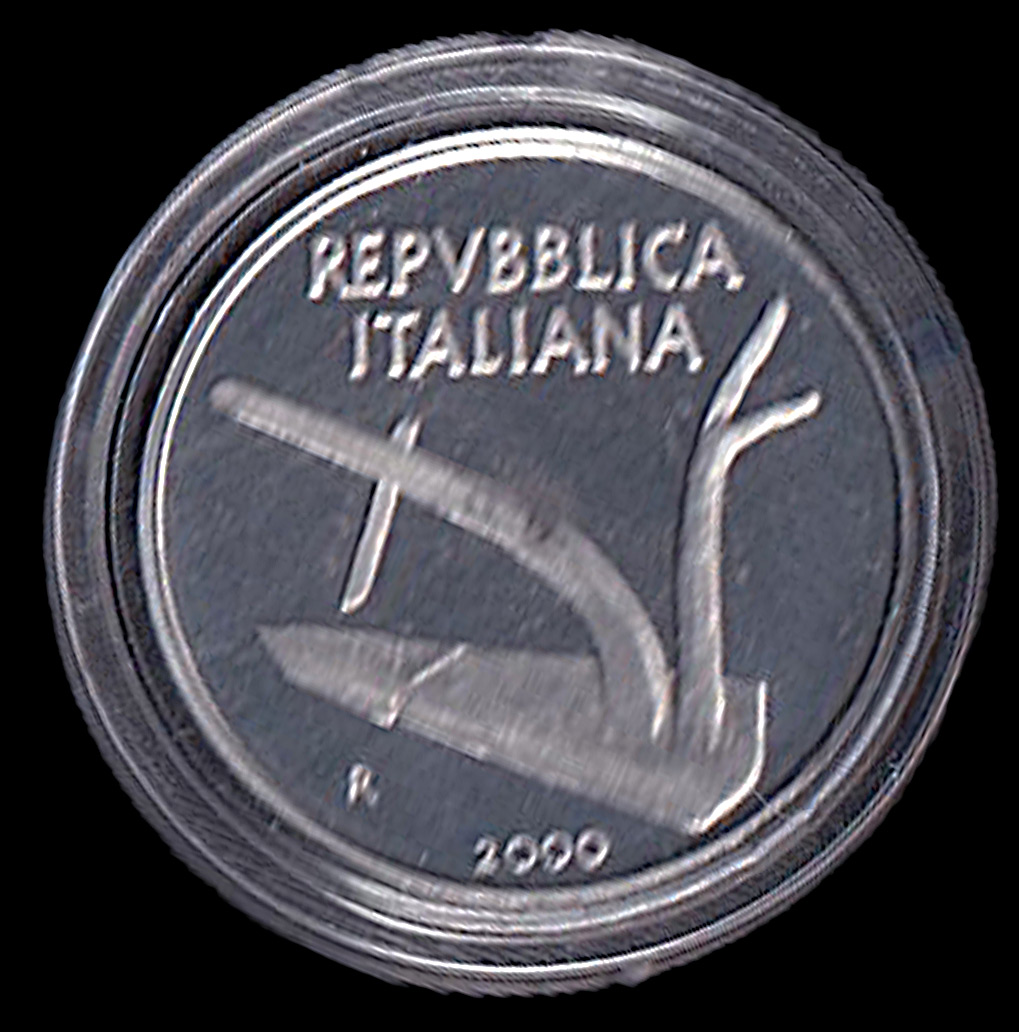 2000 - ITALIA 10 Lire  Proof Fondo Specchio