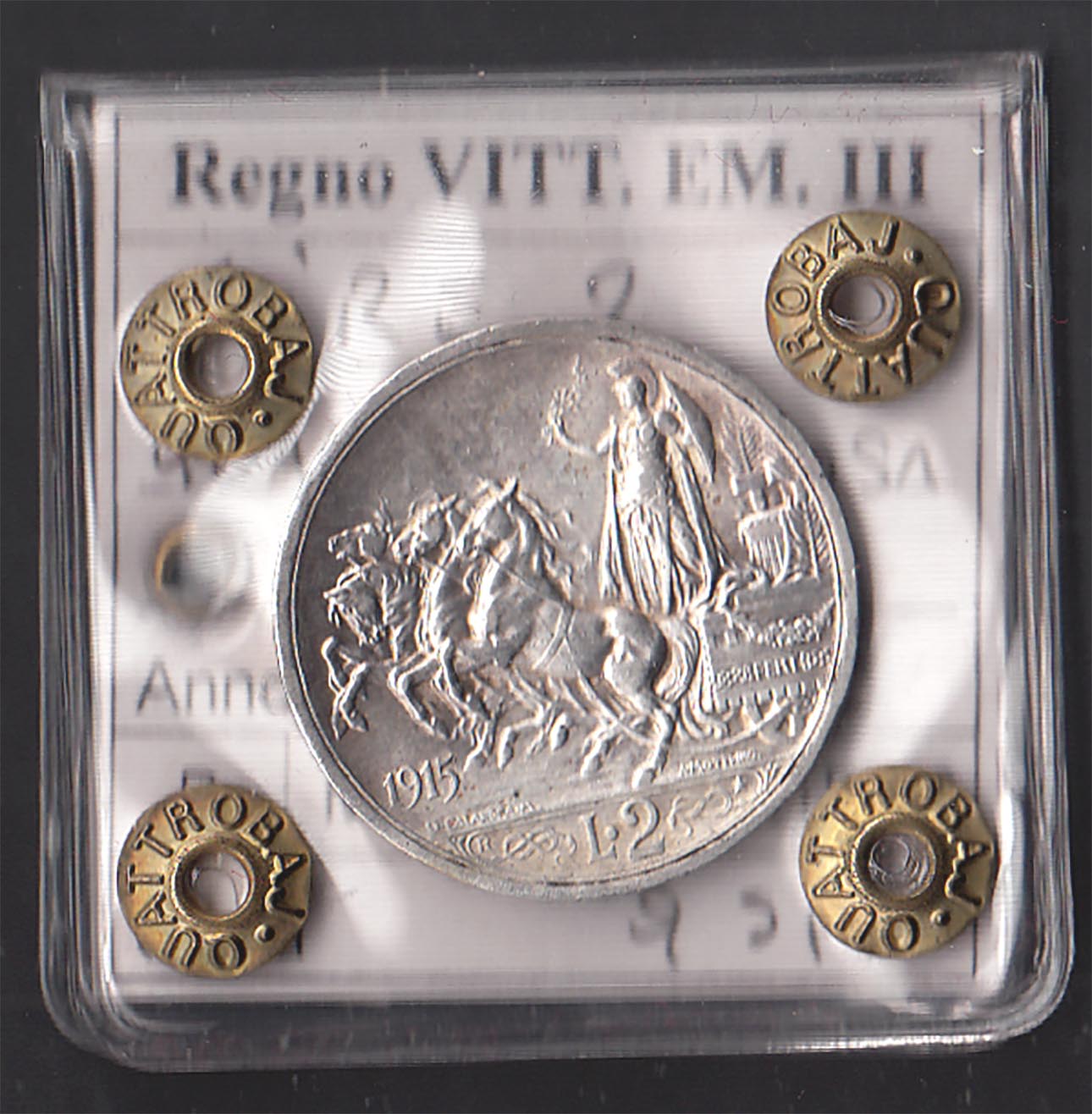 1915 - Lire 2 Quadriga briosa Vittorio Emanuele III Q/fFDC  Sigillata