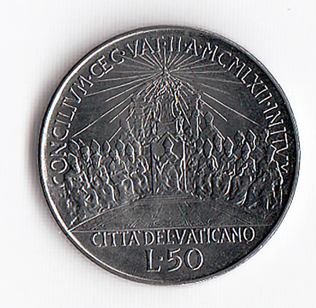 1962 - 50 Lire Vaticano Giovanni XXIII "Concilio" Anno IV Fdc
