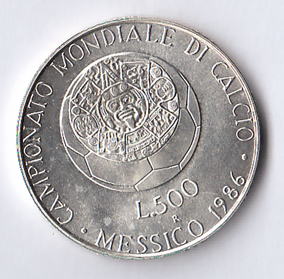 1986 - Lire 500 Campionato Mondiale di Calcio in Messico