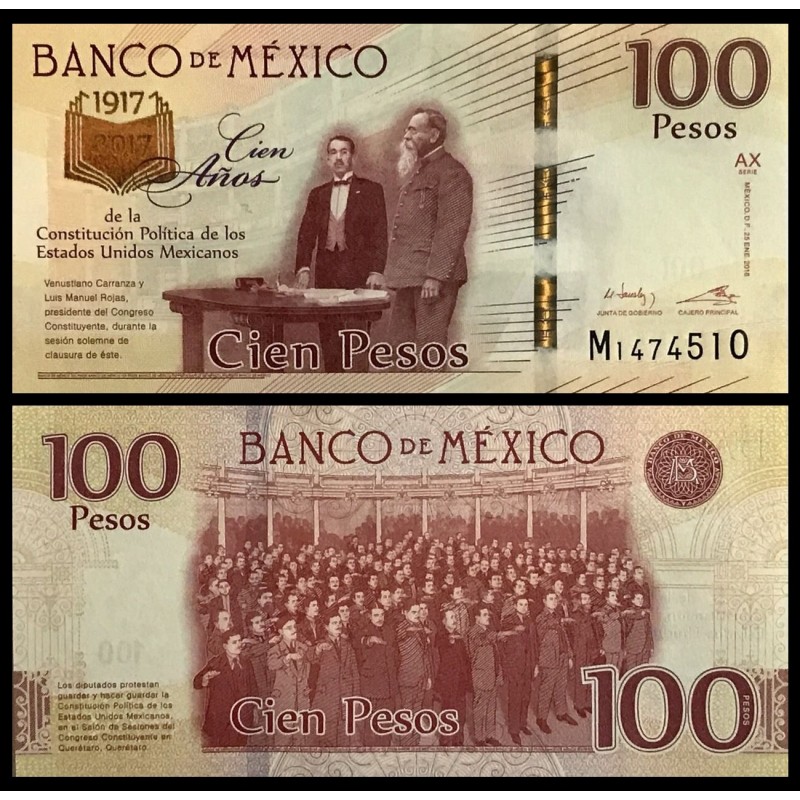 MESSICO 100 Pesos 2016 Commemorative Fior di Stampa