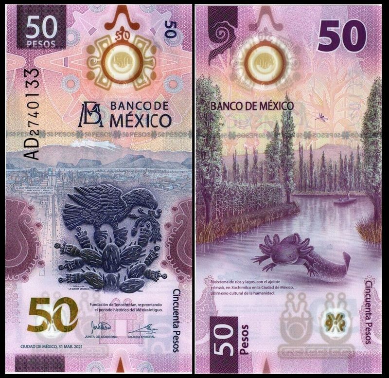 MESSICO 50 Pesos 31.03.2021 Polymer Fior di Stampa