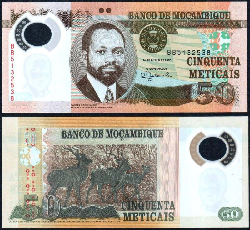 MOZAMBICO 50 Meticais 2017 P 150b Polymer Fds