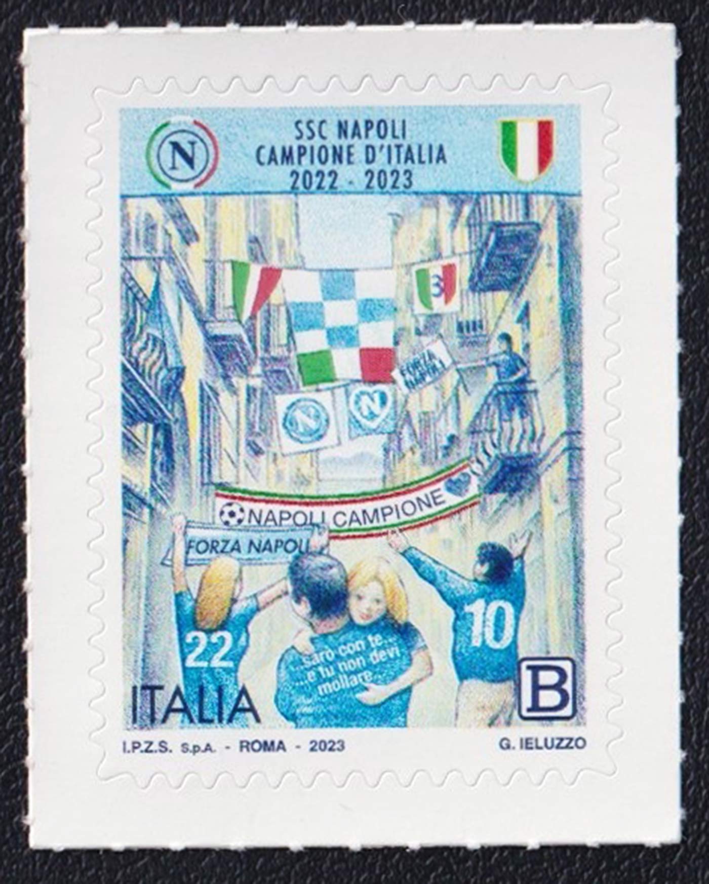 2023 - Francobollo dedicato alla vittoria del Napoli Nuovi