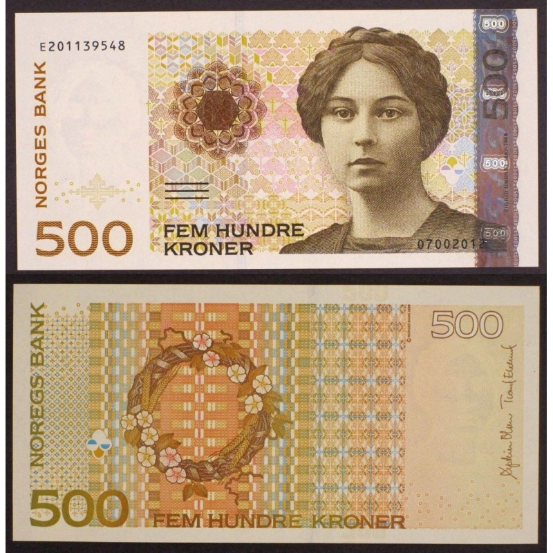 NORVEGIA 500 Kroner 2005 Sigrid Undset Fds