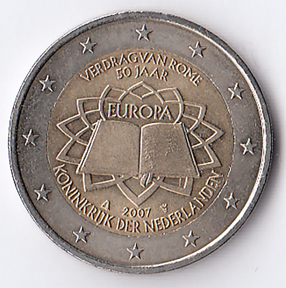 2007 - 2 Euro OLANDA Trattato di Roma Fdc