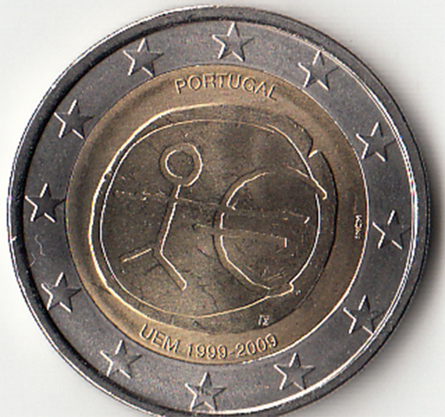 2009 - 2 Euro PORTOGALLO Unione Economica e Monetaria Fdc