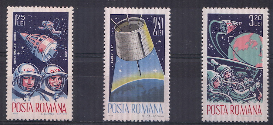 ROMANIA 1965  serie completa Spazio nuova Yvert Tellier 2142-4