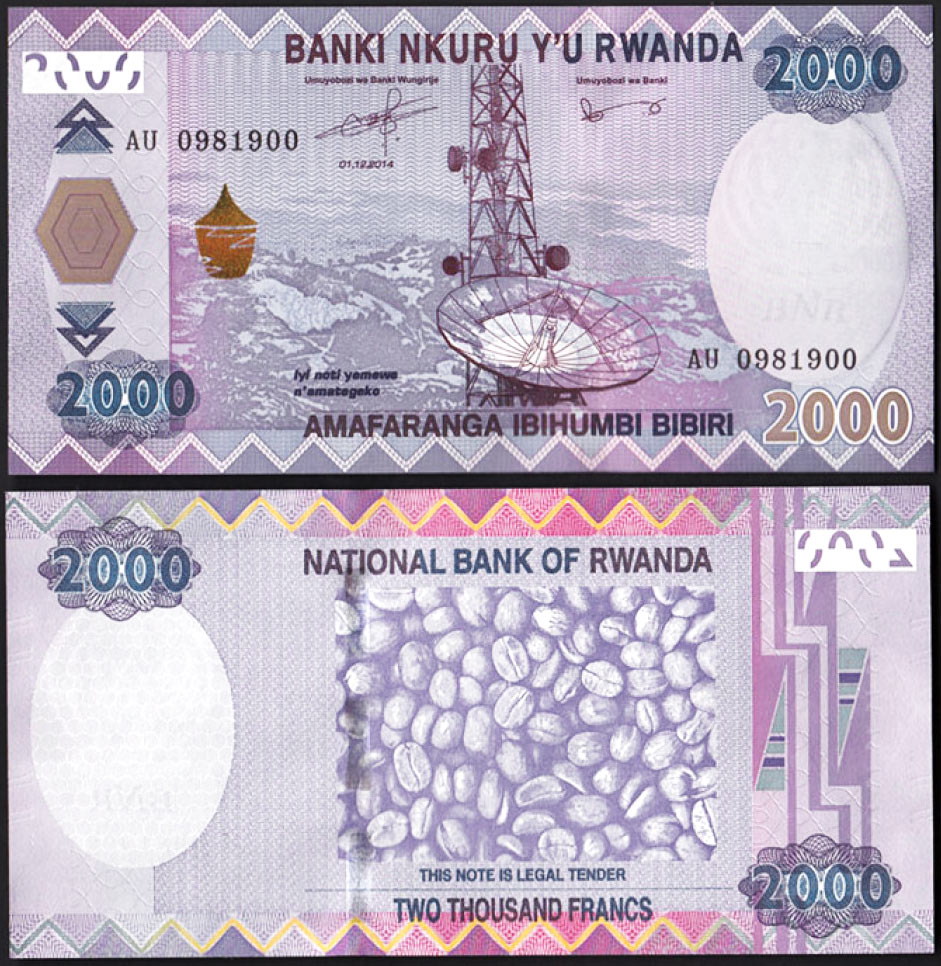 RWANDA 2000 Francs 2014 Fds