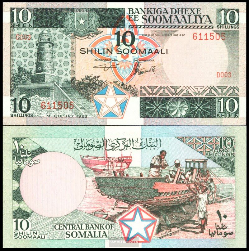 SOMALIA 10 Shillings 1983 Fior di Stampa