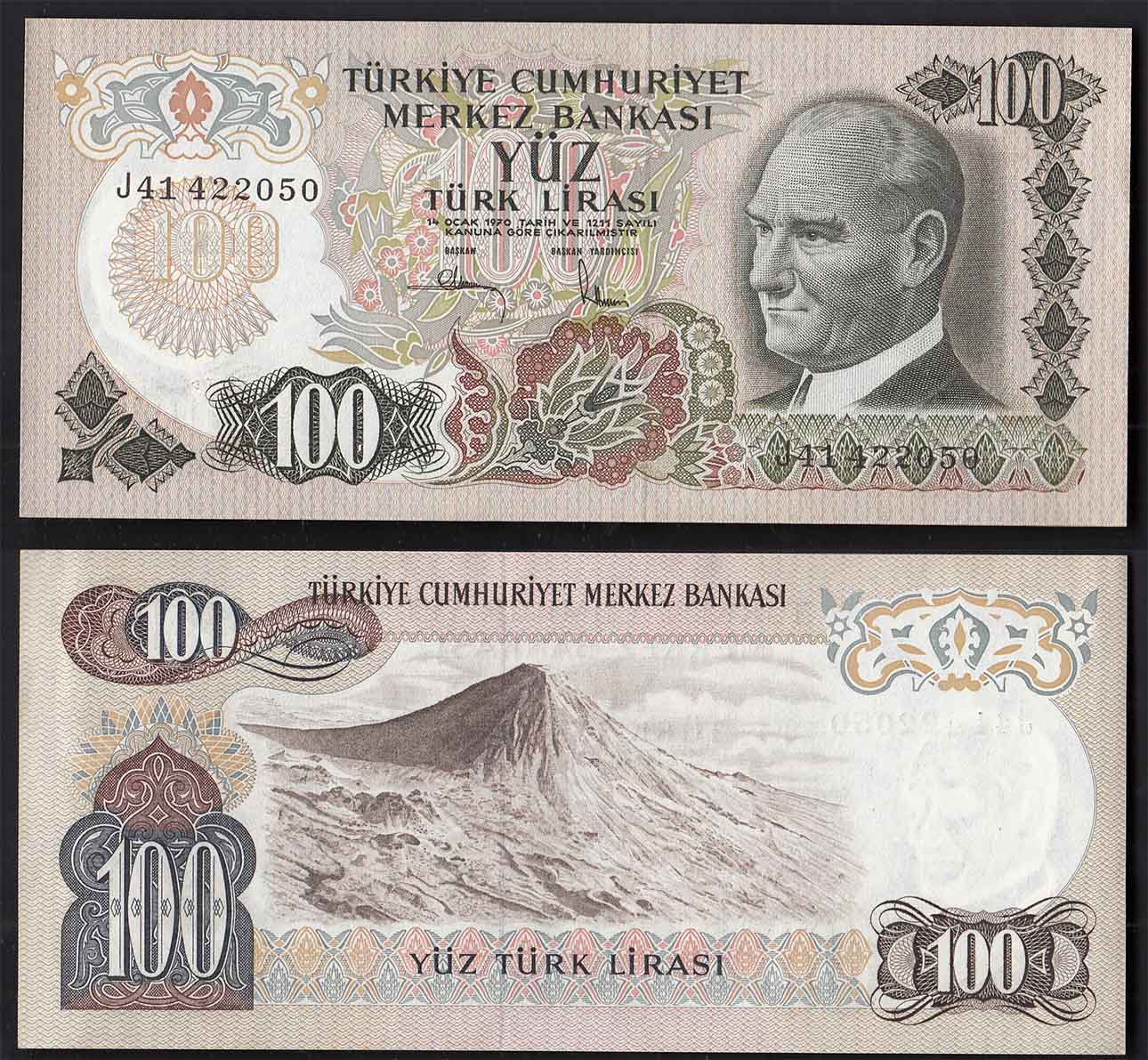 TURCHIA 100 Lira 1970 Unc