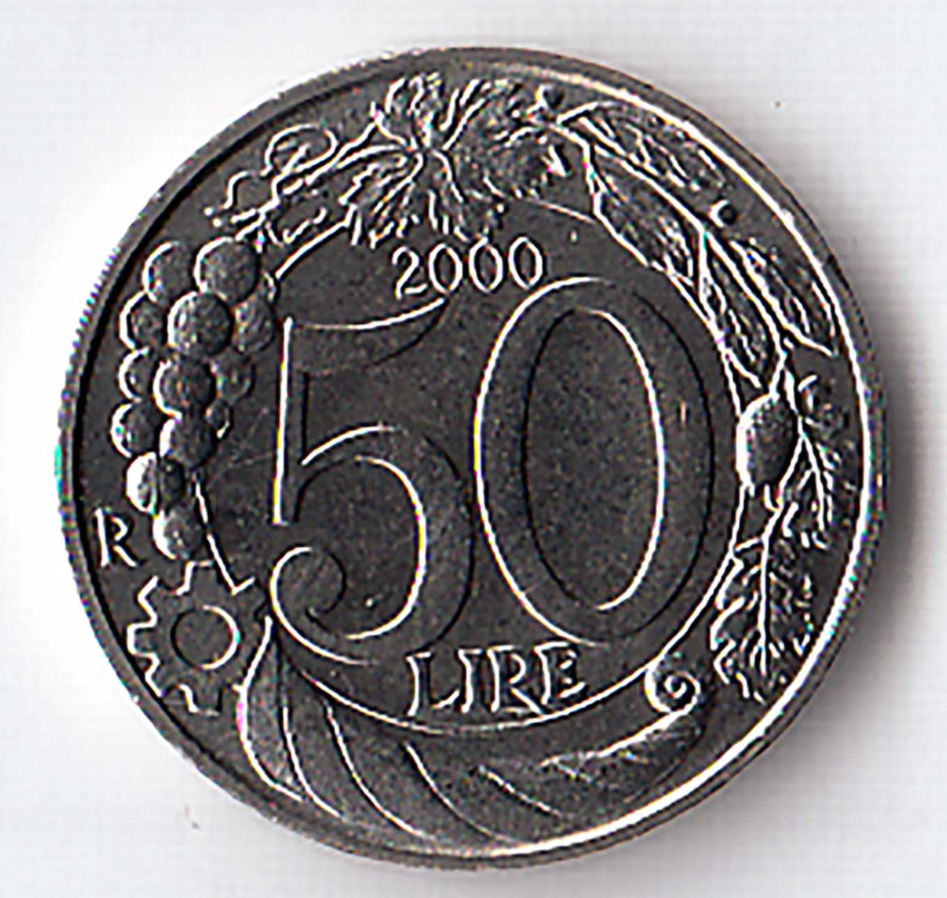 2000 Lire 50 Turrita Conservazione Fior di Conio Italia